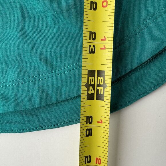 Athleta Tank Top Womens Green Scoop Neck Ruched Sides XXS NWOT - Picture 7 of 12